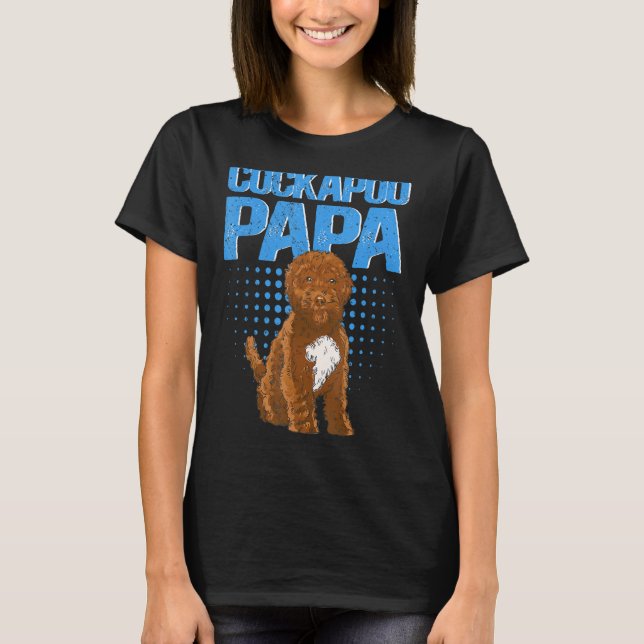 Camiseta Mens Cockapoo Papa Spoodle Proprietário de Cachorr (Frente)