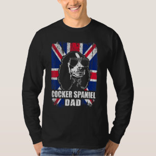 Camiseta Mens Cocker Spaniel Pai Legal Uk Flag Vintage Retr