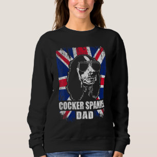 Camiseta Mens Cocker Spaniel Pai Legal Uk Flag Vintage Retr