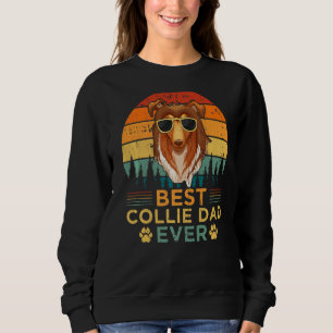 Camiseta Mens Collie Dog Vintage Melhor Pai Collie do Pai