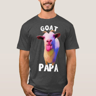 Camiseta Mens Coloridos Goat Lover Eu Amo Meu Cabra Papá