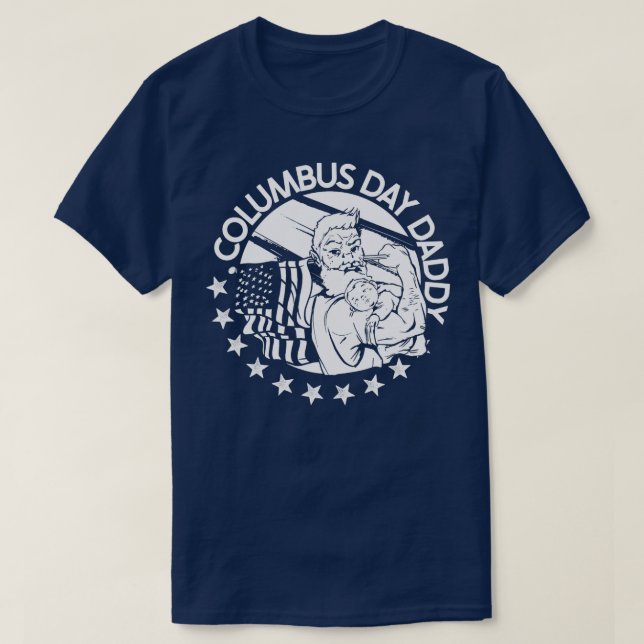 Camiseta Mens Columbus Day Christopher (Frente do Design)