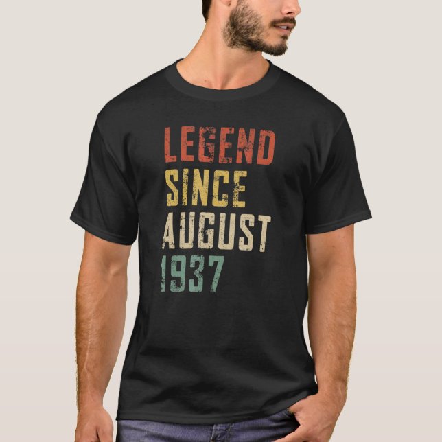 Camiseta Mens Com 85 Anos De Legenda Desde Agosto De 1937 8 (Frente)
