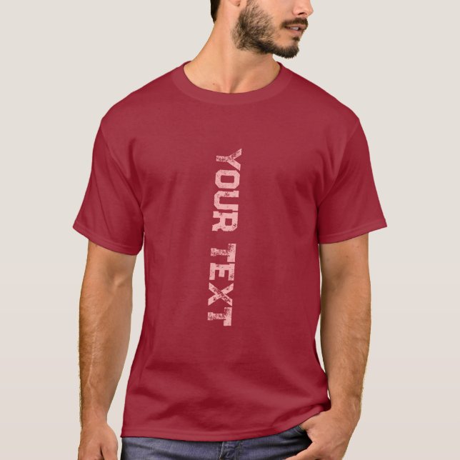 Camiseta Mens com Modelo de letra frente e verso duplo (Frente)