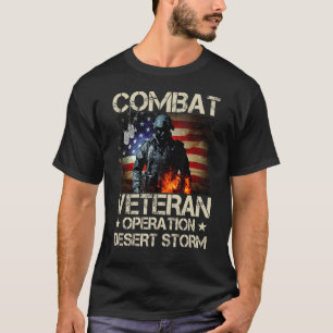 Camiseta Mens Combat Veteran Operation Desert Storm Soldier