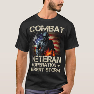 Camiseta Mens Combat Veteran Operation Desert Storm Soldier
