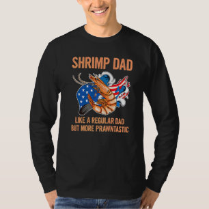 Camiseta Mens Comendo Camarões Citando Um Pai De Camarão 1