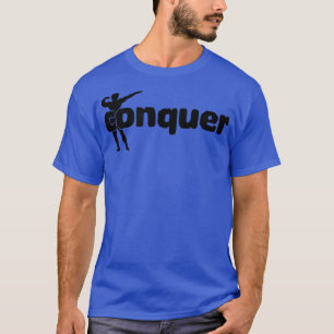 Camiseta Mens CONQUER Gym Malhação Workout Bodybuilding Mot