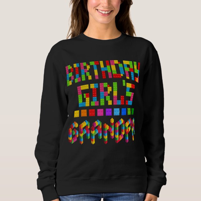 Camiseta Mens Construindo Brick Block Avô Da Rapariga De An (Frente)