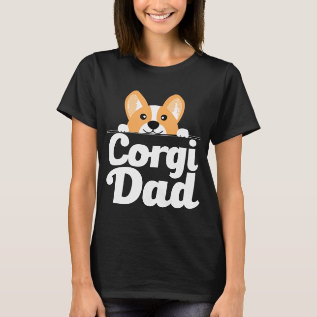 Camiseta Mens Corgi Dog Corgi Dad (Frente)