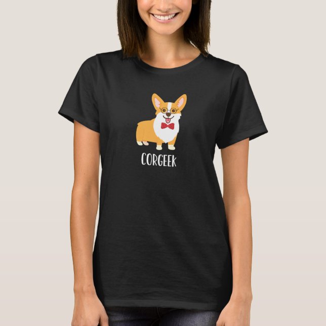 Camiseta Mens Corgi - Óculos Geek Corgeek (Frente)