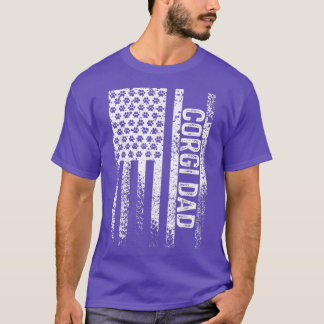 Camiseta Mens Corgi Owner American Flag Corgi Dog Dad 