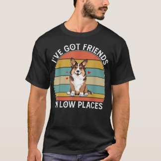 Camiseta Mens Corgi tem amigos em lugares baixos, Pembroke