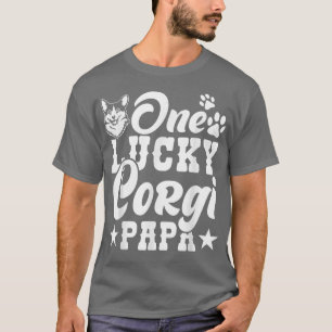 Camiseta Mens Corgi Um Cão Pai Sortudo Corgi