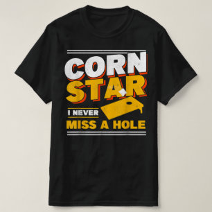 Camiseta Mens Corn Star Eu Nunca Perco Uma Cornualha