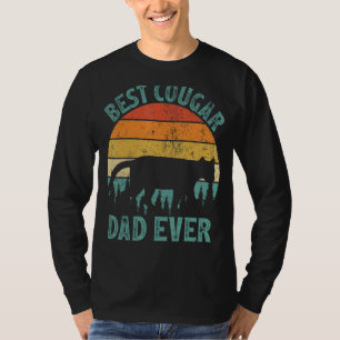Camiseta Mens Cougar Vintage Melhor Pai de Cougar