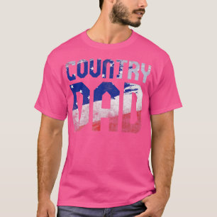 Camiseta Mens Country Music Pai Vintage American Flag