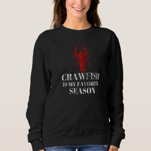 Camiseta Mens Crawfish É Minha Época Favorita Mudbud Cajun 
