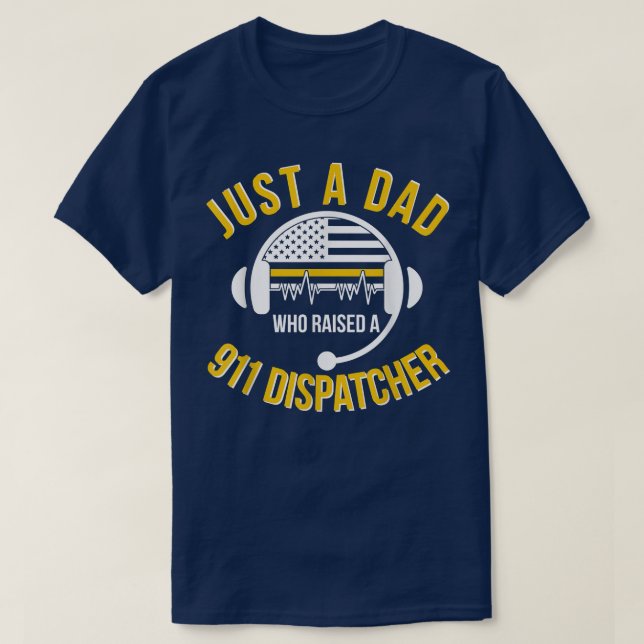 Camiseta Mens Criaram Um Dispatcher Pai 911 Ortod 911 (Frente do Design)