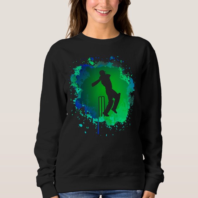 Camiseta Mens Cricket Batsman Tshirt para Cricketer Boys re (Frente)