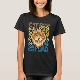 Camiseta Mens Cute Maine Coon Cat Retro Vintage Cat Da