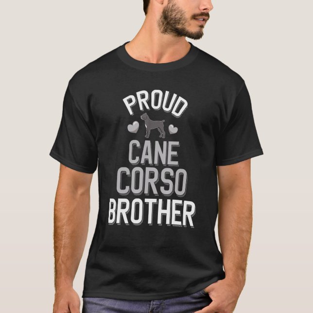 Camiseta Mens Cute Proud Cane Corso Irmão (Frente)