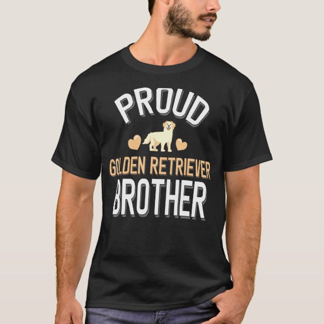 Camiseta Mens Cute Proud Ouro Irmão (Frente)