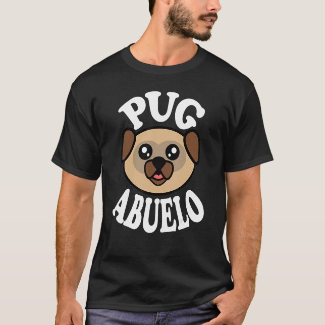 Camiseta Mens Cute Pug Abuelo (Frente)