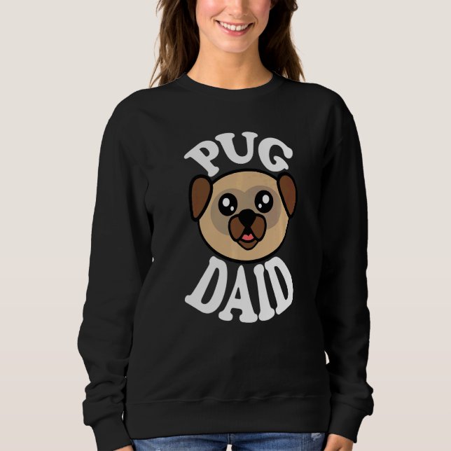 Camiseta Mens Cute Pug Daid   (Frente)