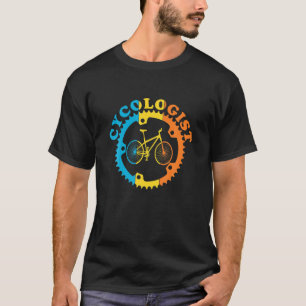 Camiseta Mens Cycologist - Bicicleta Ciclista Ciclista Rodo
