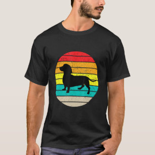 Camiseta Mens Dachshund Doxie Teckel Dog Vintage Retro Styl