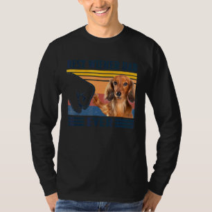 Camiseta Mens Dachshund Longhair Melhor Pai De Wiener Algum
