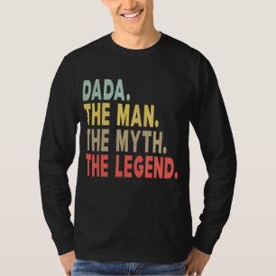 Camiseta Mens Dada O Homem O Mito O Pai Da Lenda Papa Gordo