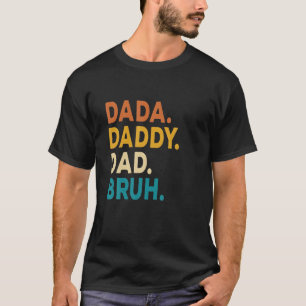Camiseta Mens Dada Pai Bruh Crianças Engraçadas Filho Filha