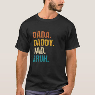 Camiseta Mens Dada Pai Bruh Crianças Engraçadas Filho Filha
