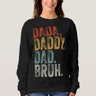 Camiseta Mens Dada Pai Bruh Dia de os pais Retro Vinta