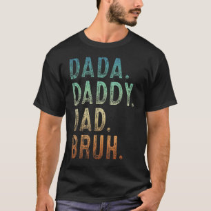 Camiseta Mens Dada Pai Bruh Padre E Criança Menino