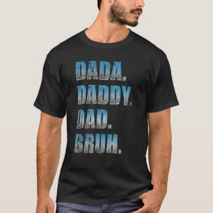 Camiseta Mens Dada Pai Bruh Padre E Criança Menino