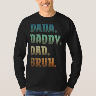 Camiseta Mens Dada Pai Bruh Padre E Criança Menino