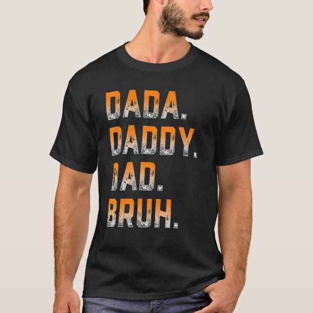Camiseta Mens Dada Pai Bruh Padre E Criança Menino (Frente)