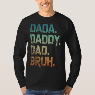 Camiseta Mens Dada Pai Bruh Padre E Criança Menino