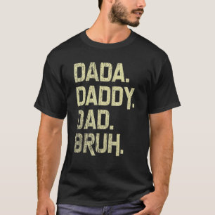 Camiseta Mens Dada Pai Bruh Padre E Criança Menino