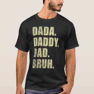 Camiseta Mens Dada Pai Bruh Padre E Criança Menino