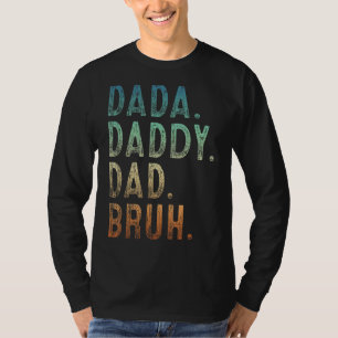 Camiseta Mens Dada Pai Bruh Padre E Criança Menino