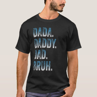 Camiseta Mens Dada Pai Bruh Padre E Criança Menino