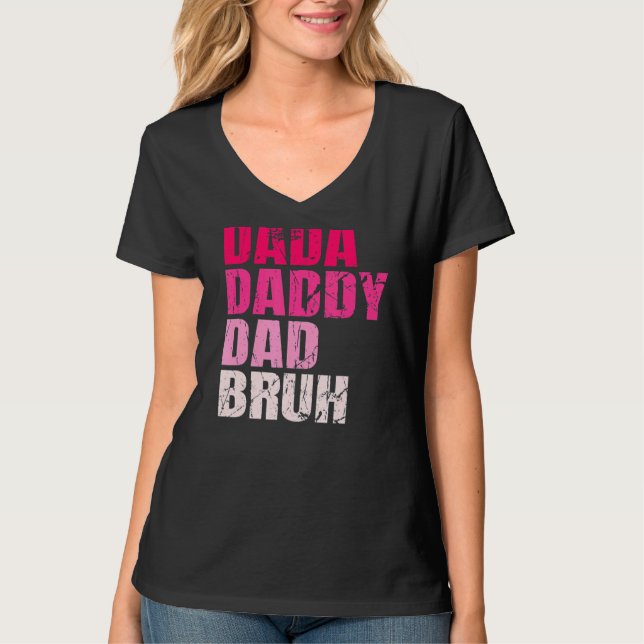 Camiseta Mens Dada Pai Bruh Que Adora De Son Boys F (Frente)