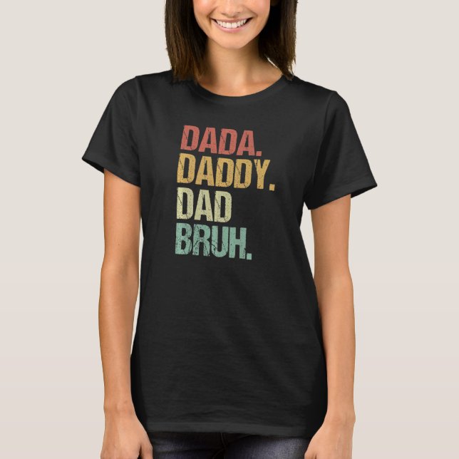 Camiseta Mens Dada Pai Bruh Que Adora De Son Boys F (Frente)