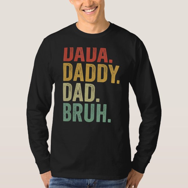 Camiseta Mens Dada Pai Bruh Que Adora De Son Boys F (Frente)