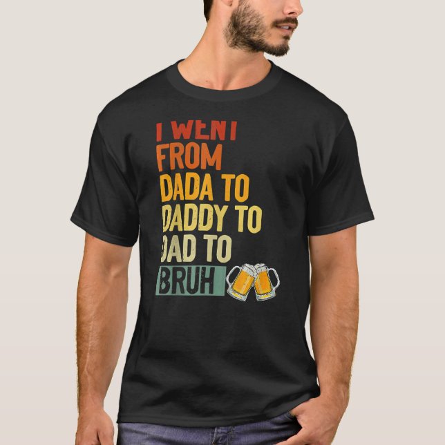 Camiseta Mens Dada Pai Bruh Que Adora De Son Boys F (Frente)