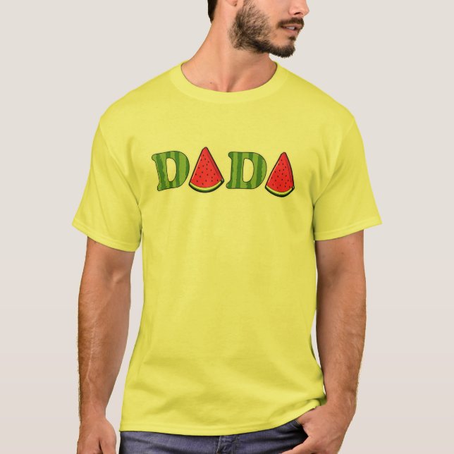 Camiseta Mens Dada Watermelon Summer Fruit Watermelon Slice (Frente)